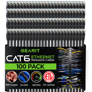 Cat 6 Ethernet Patch Cable (100-Pack)