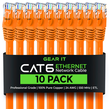 Cat 6 Ethernet Patch Cable (10-Pack)