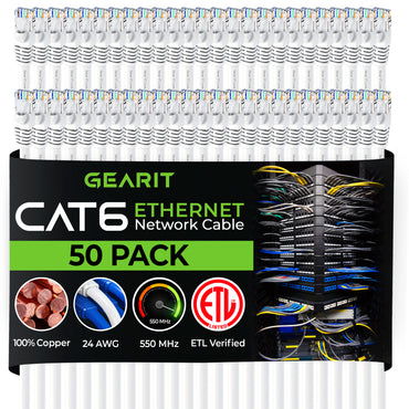 Cat 6 Ethernet Patch Cable (50-Pack) GearIT