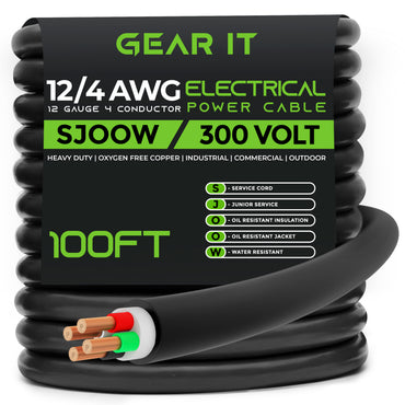 12/4 SJOOW OFC Power Cable 300V Electric Wire - GearIT