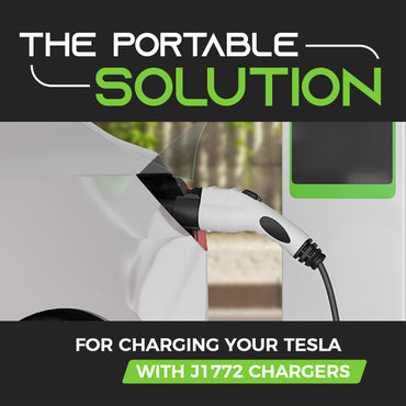 60 Amp J1772 to Tesla Adapter for Level 1 and 2 EV Chargers, IP65 Rating