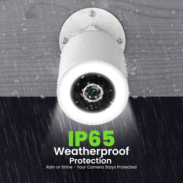 GEARit Wifi Outdoor Security Camera - 2K Video, IP65 Weatherproof, Motion Detection, Night Vision