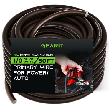 GearIT 1/0 Gauge Wire CCA - Primary Electrical Automotive Power/Ground Wire GearIT