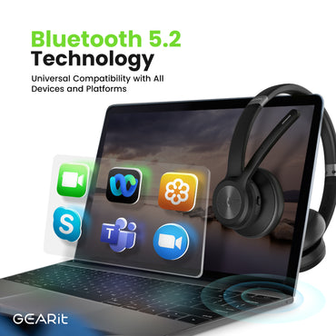 Wireless Bluetooth Stereo Headset with Mic