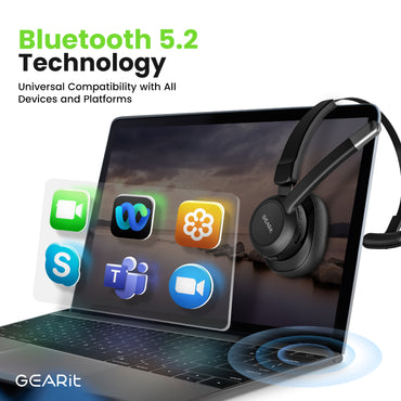 Wireless Bluetooth Headset with Microphone