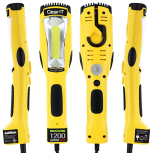 1200 Lumen COB LED Work Light with Long Extension Cable, Yellow