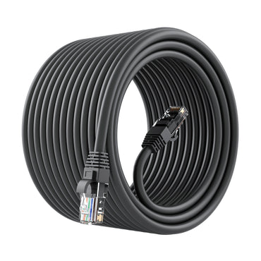 GearIT Cat6 Ethernet Patch Cable - CCA Network Cord - UTP, Black - GearIT