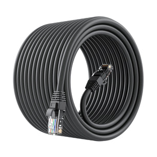 Cat6 Ethernet Patch Cable - CCA Network Cord - UTP, Black