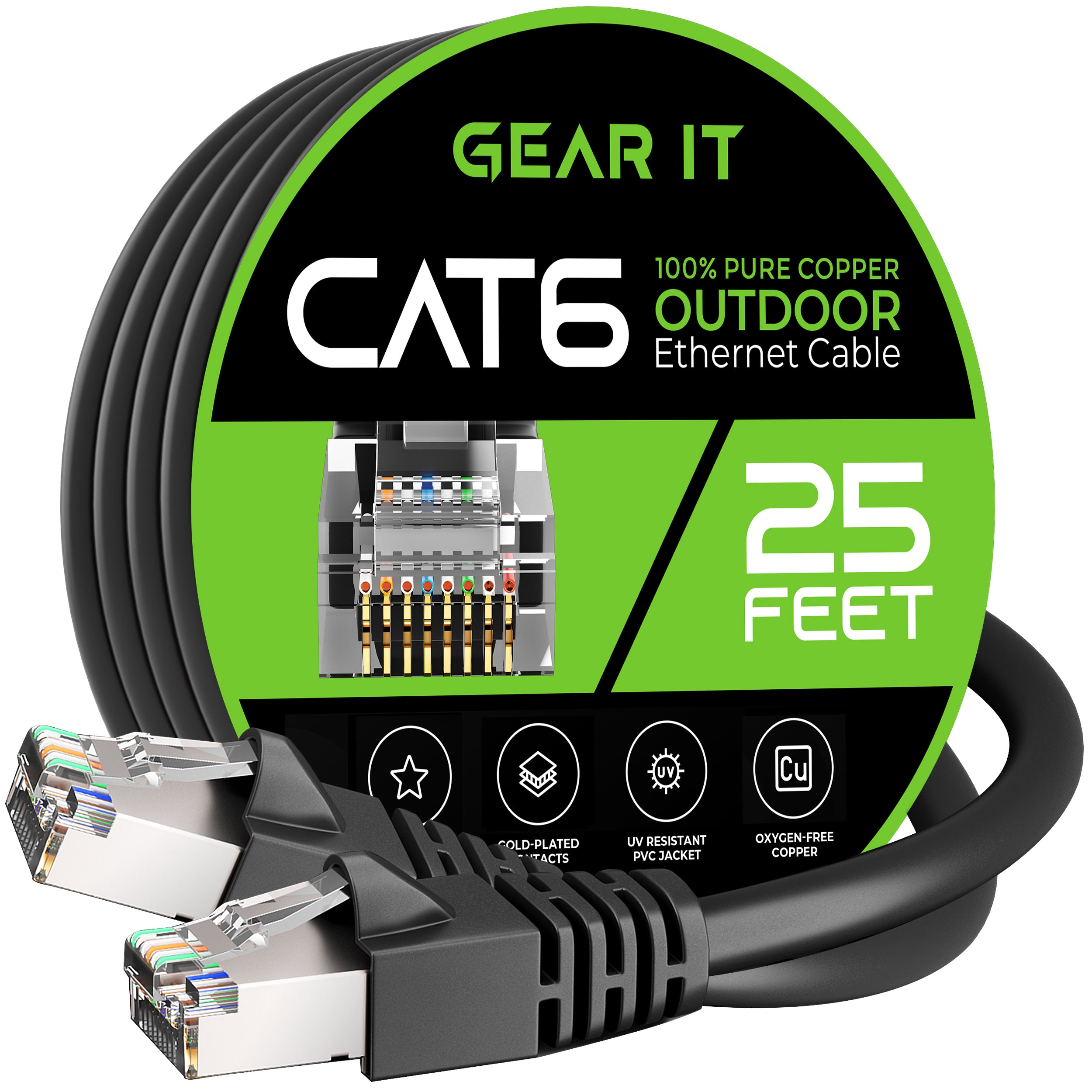 Cat 8 outdoor selling Ethernet Cable 200 ft Black heavy duty