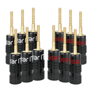 6 Pairs Flex Pin Type Speaker Banana Plugs