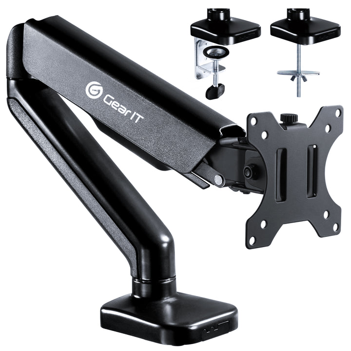GearIT Single Monitor Mount Desk Stand Up to 32 Monitor - Fully Adjustable  Tilt, Swivel, Rotate (Up to 19.8 lbs)