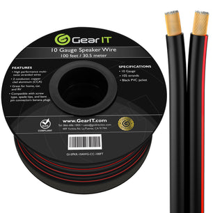 10 Gauge Speaker Wire CCA - Copper Clad Aluminum, Black