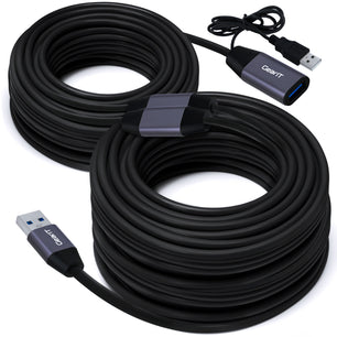 Active USB 3.0 Extension Cable with Signal Booster, Black