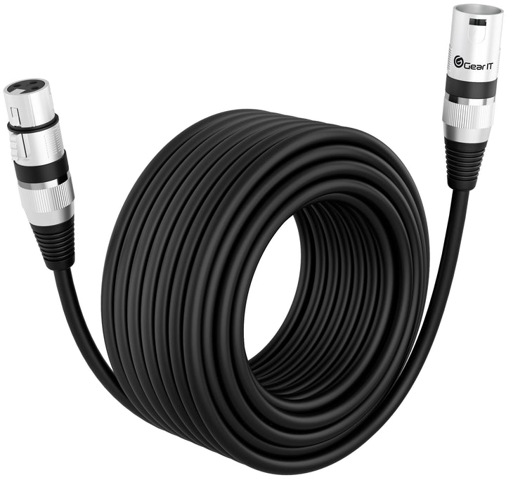 GearIT XLR to XLR Microphone Cable (150 Feet, 1 Pack) XLR male to Female Mic Cable 3-Pin Balanced Shielded XLR Cable for Mic Mixer, Recording Studio